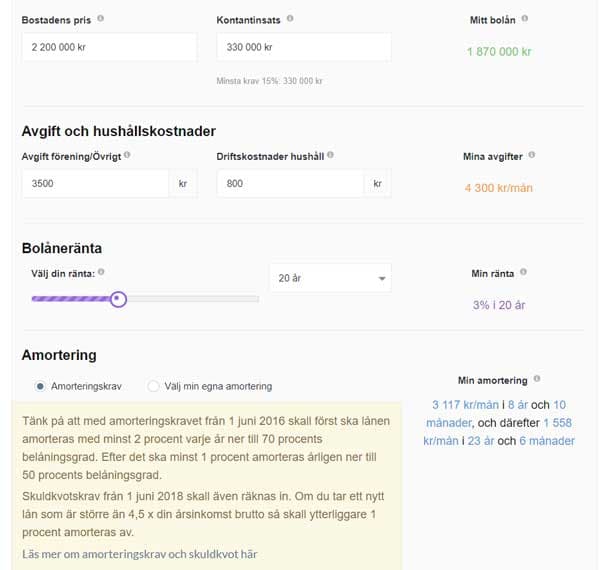 Bolånekalkylator